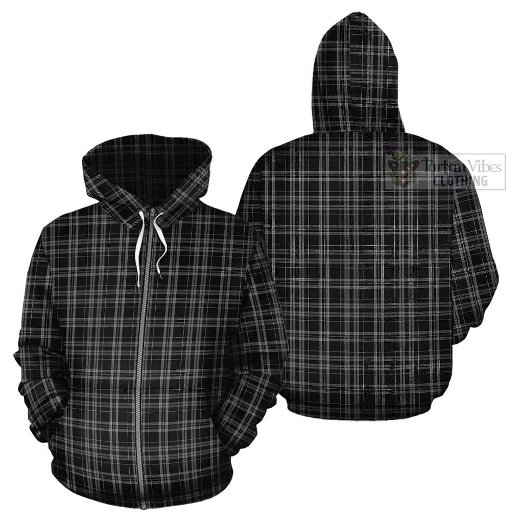 Clergy Grey Tartan Cotton Hoodie Zip Hoodie - Tartan Vibes Clothing