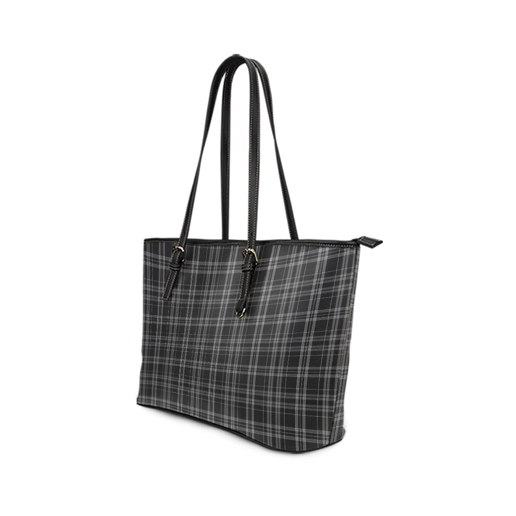 clergy-grey-tartan-leather-tote-bag