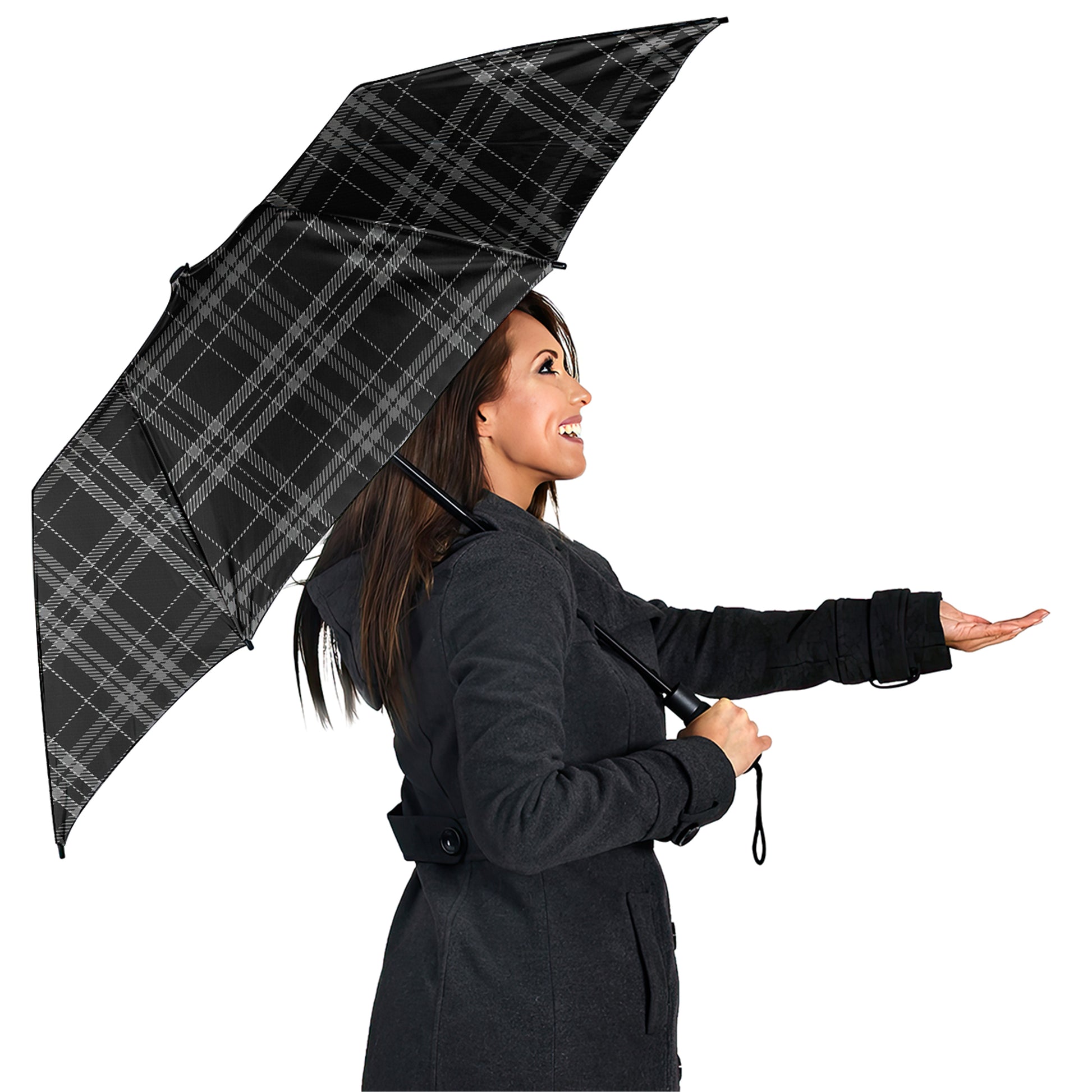 Clergy Grey Tartan Umbrella - Tartanvibesclothing