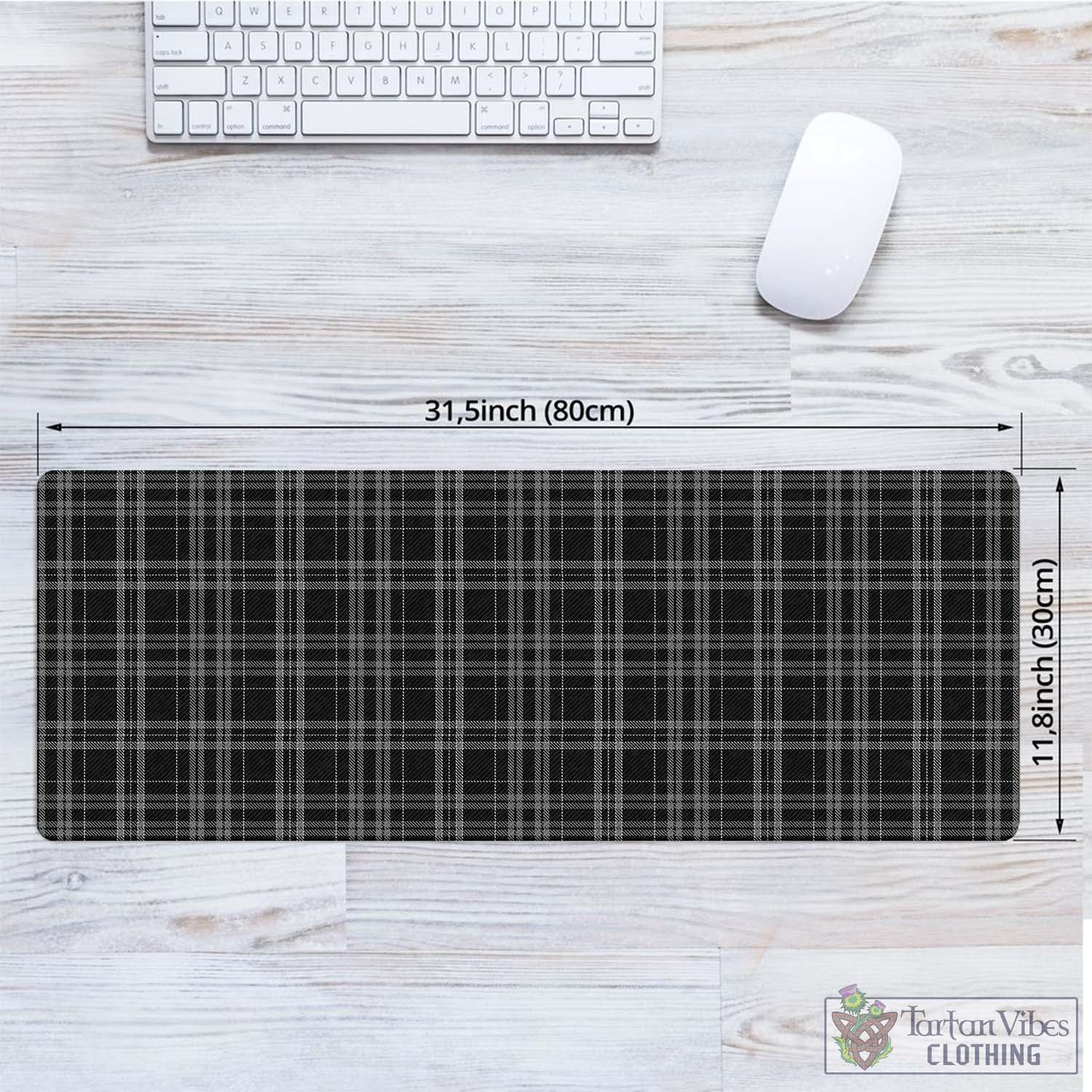 Tartan Vibes Clothing Clergy Grey Tartan Mouse Pad