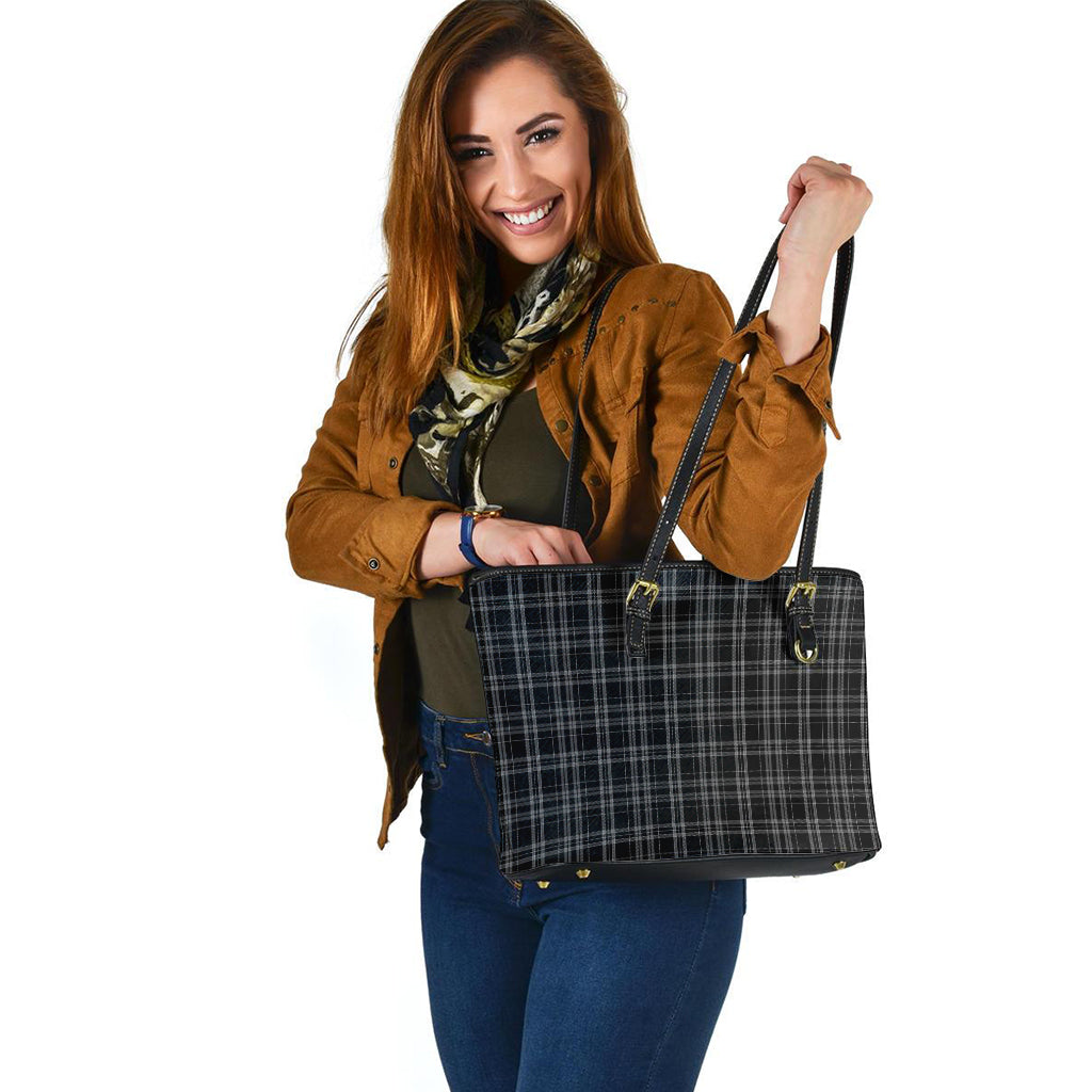 clergy-grey-tartan-leather-tote-bag