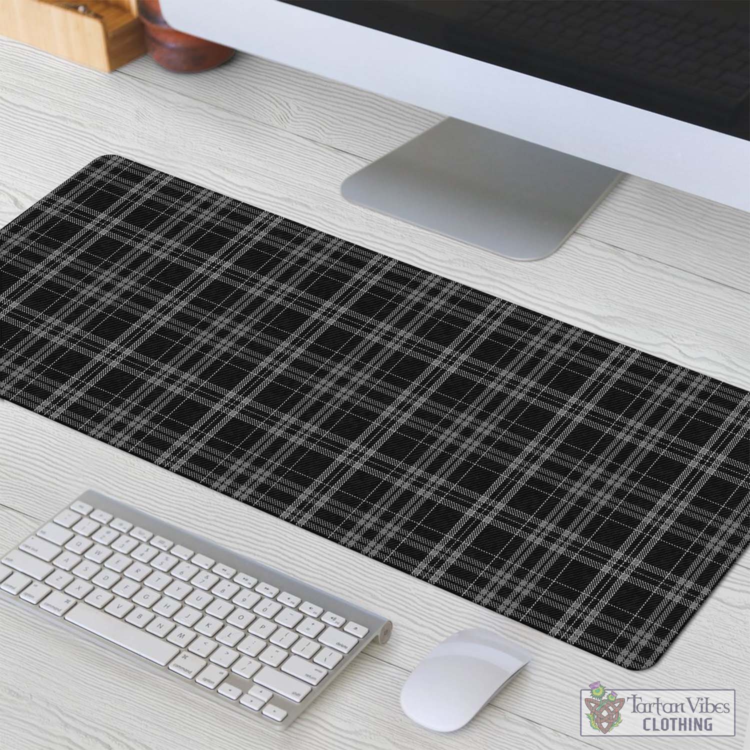 Tartan Vibes Clothing Clergy Grey Tartan Mouse Pad