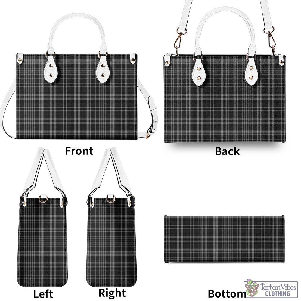 Tartan Vibes Clothing Clergy Grey Tartan Luxury Leather Handbags