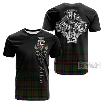 Cochrane Tartan Cotton T-shirt Featuring Alba Gu Brath Family Crest Celtic Inspired