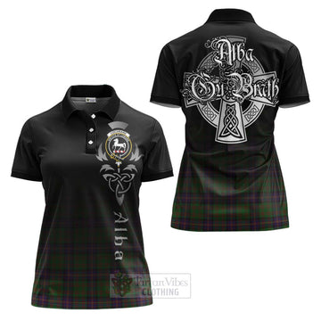 Cochrane Tartan Women's Polo Shirt Featuring Alba Gu Brath Family Crest Celtic Inspired