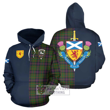 Cochrane Tartan Hoodie Alba with Scottish Lion Royal Arm Half Style