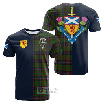 Cochrane Tartan Cotton T-shirt Alba with Scottish Lion Royal Arm Half Style