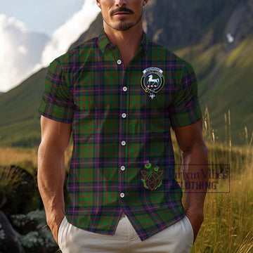 Cochrane Tartan Cotton Hawaiian Shirt with Family Crest