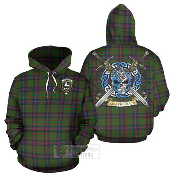 Cochrane Tartan Hoodie with Family Crest Celtic Skull Style