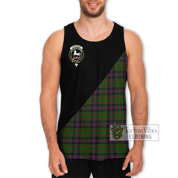 Cochrane Tartan Men's Tank Top with Family Crest and Military Logo Style