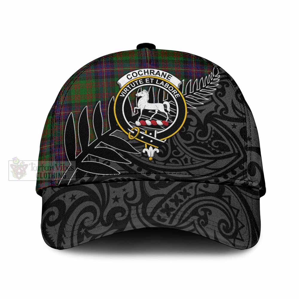 Tartan Vibes Clothing Cochrane Tartan Classic Cap with New Zealand Silver Fern Half Style