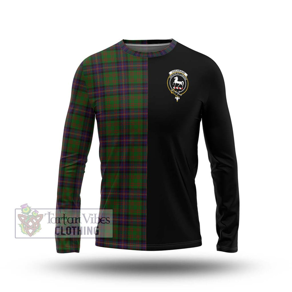 Cochrane Tartan Long Sleeve T-Shirt with Family Crest and Half Of Me Style Unisex - Tartanvibesclothing Shop