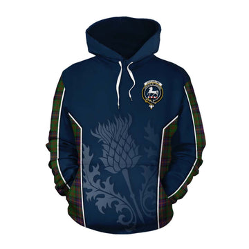 Cochrane Tartan Cotton Hoodie with Family Crest and Scottish Thistle Vibes Sport Style