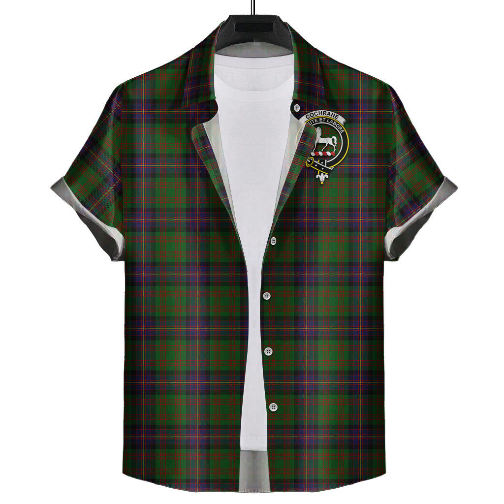 cochrane-tartan-short-sleeve-button-down-shirt-with-family-crest