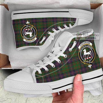 Cochrane Tartan High Top Shoes with Family Crest