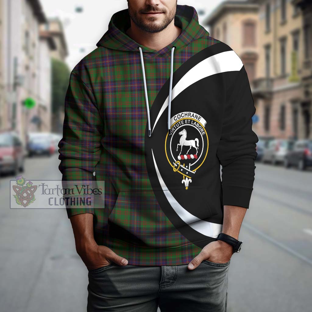 Tartan Vibes Clothing Cochrane Tartan Hoodie with Family Crest Circle Style