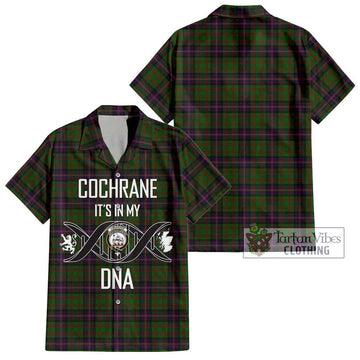 Cochrane Tartan Short Sleeve Button Shirt with Family Crest DNA In Me Style