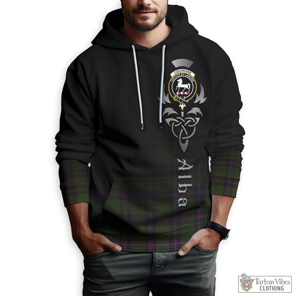 Tartan Vibes Clothing Cochrane Tartan Hoodie Featuring Alba Gu Brath Family Crest Celtic Inspired