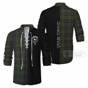 Cochrane Tartan Ghillie Kilt Shirt with Family Crest and Half Of Me Style