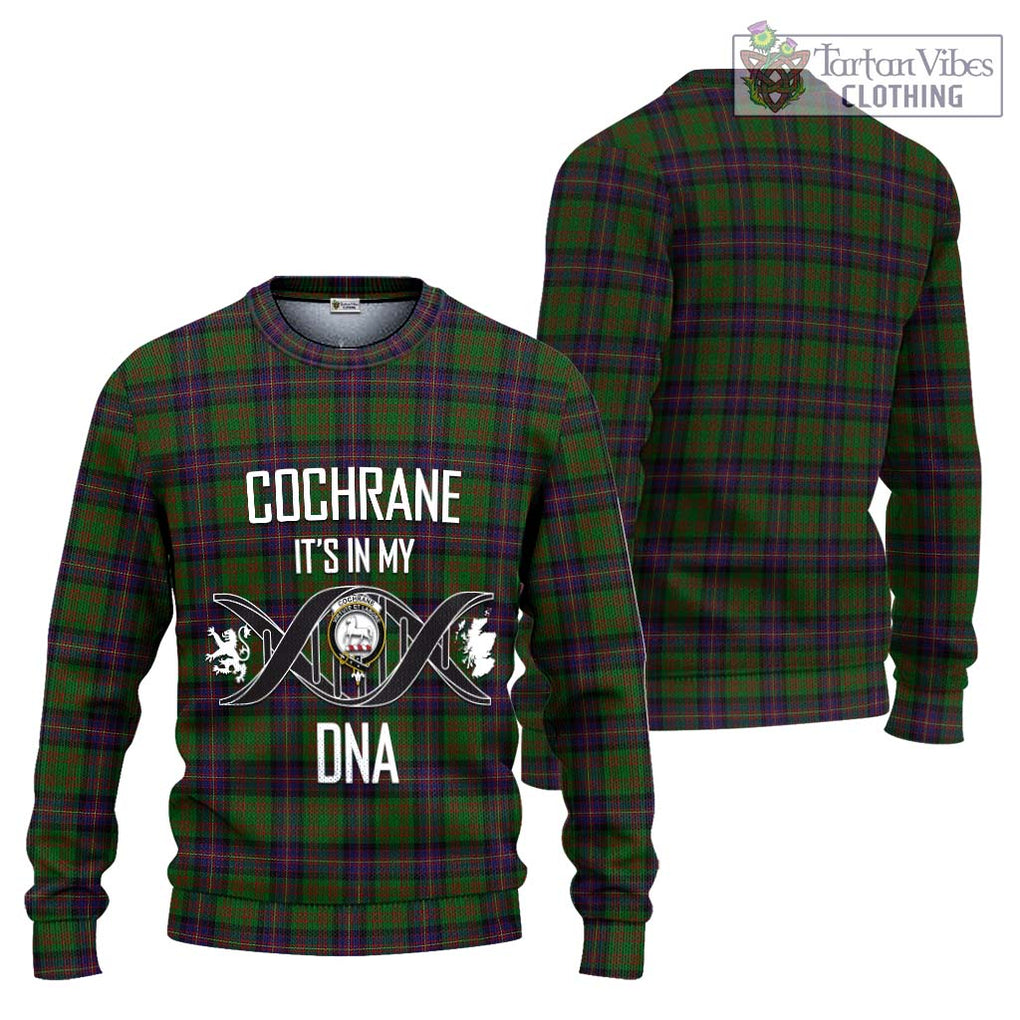 Cochrane Tartan Knitted Sweater with Family Crest DNA In Me Style Unisex - Tartanvibesclothing Shop