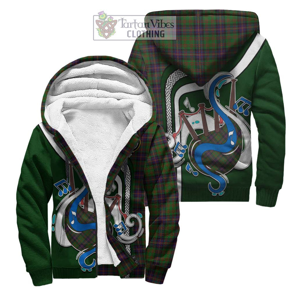 Cochrane Tartan Sherpa Hoodie with Epic Bagpipe Style Unisex S - Tartanvibesclothing Shop