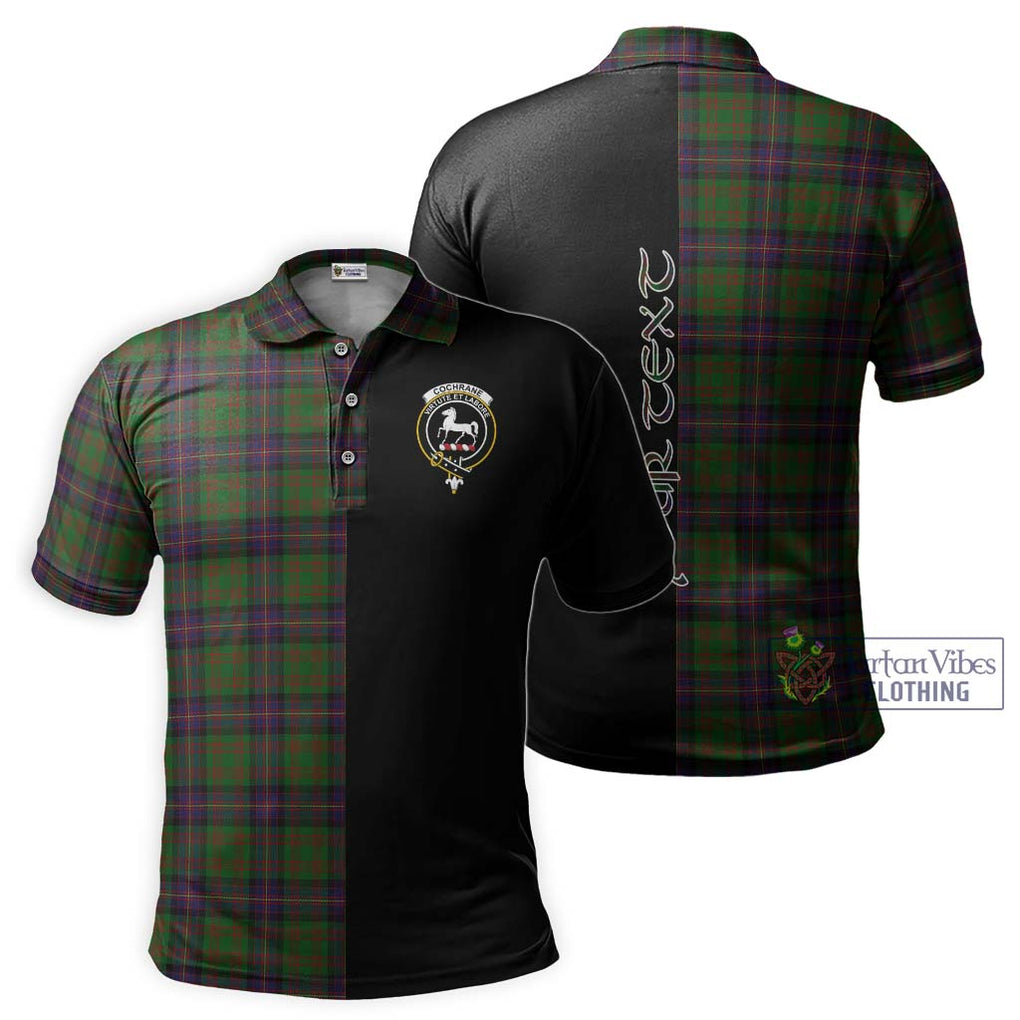 Cochrane Tartan Polo Shirt with Family Crest and Half Of Me Style Kid - Tartanvibesclothing Shop