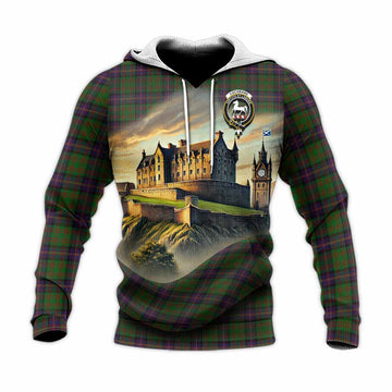 Cochrane Tartan Family Crest Knitted Hoodie with Scottish Ancient Castle Style Unisex Knitted Pullover Hoodie - Tartan Vibes Clothing