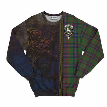 Cochrane Tartan Family Crest Sweatshirt Alba Gu Brath Be Brave Lion Ancient Style Unisex - Tartan Vibes Clothing