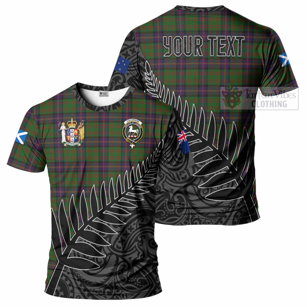 Tartan Vibes Clothing Cochrane Crest Tartan T-Shirt with New Zealand Silver Fern Half Style