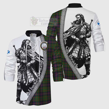 Cochrane Tartan Clan Crest Ghillie Kilt Shirt with Highlander Warrior Celtic Style