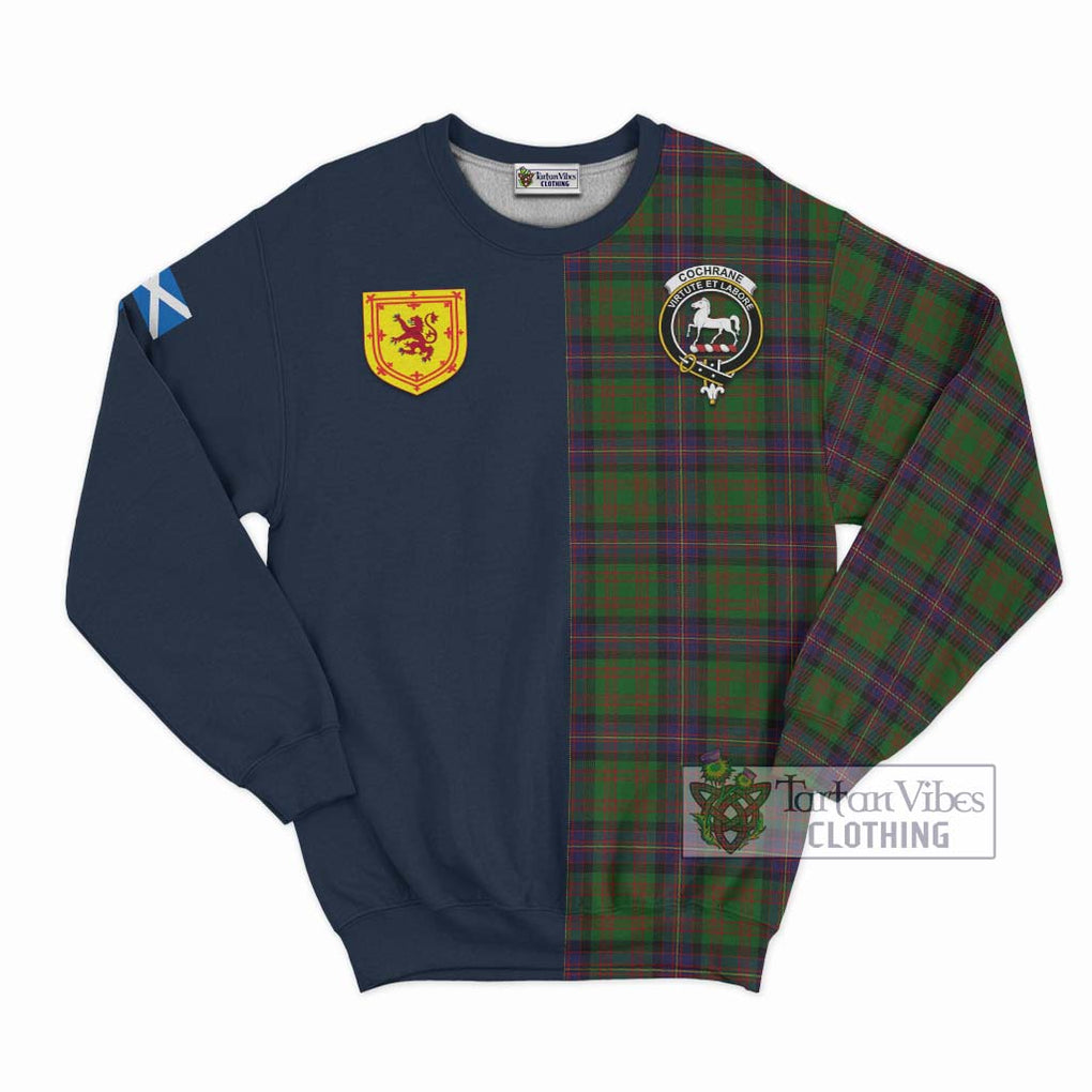 Tartan Vibes Clothing Cochrane Tartan Sweatshirt with Scottish Lion Royal Arm Half Style