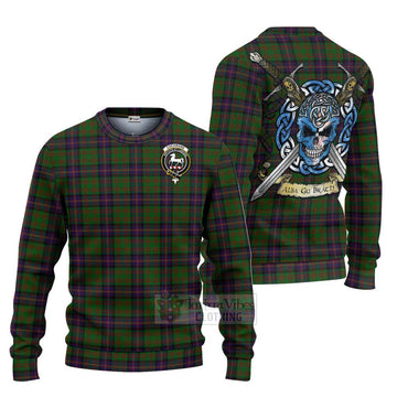 Cochrane Tartan Ugly Sweater with Family Crest Celtic Skull Style