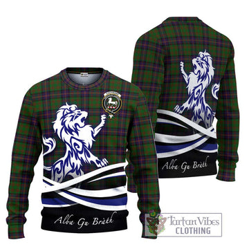 Cochrane Tartan Ugly Sweater with Alba Gu Brath Regal Lion Emblem