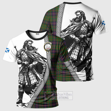 Cochrane Tartan Clan Crest T-Shirt with Highlander Warrior Celtic Style