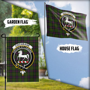 Cochrane Tartan Flag with Family Crest