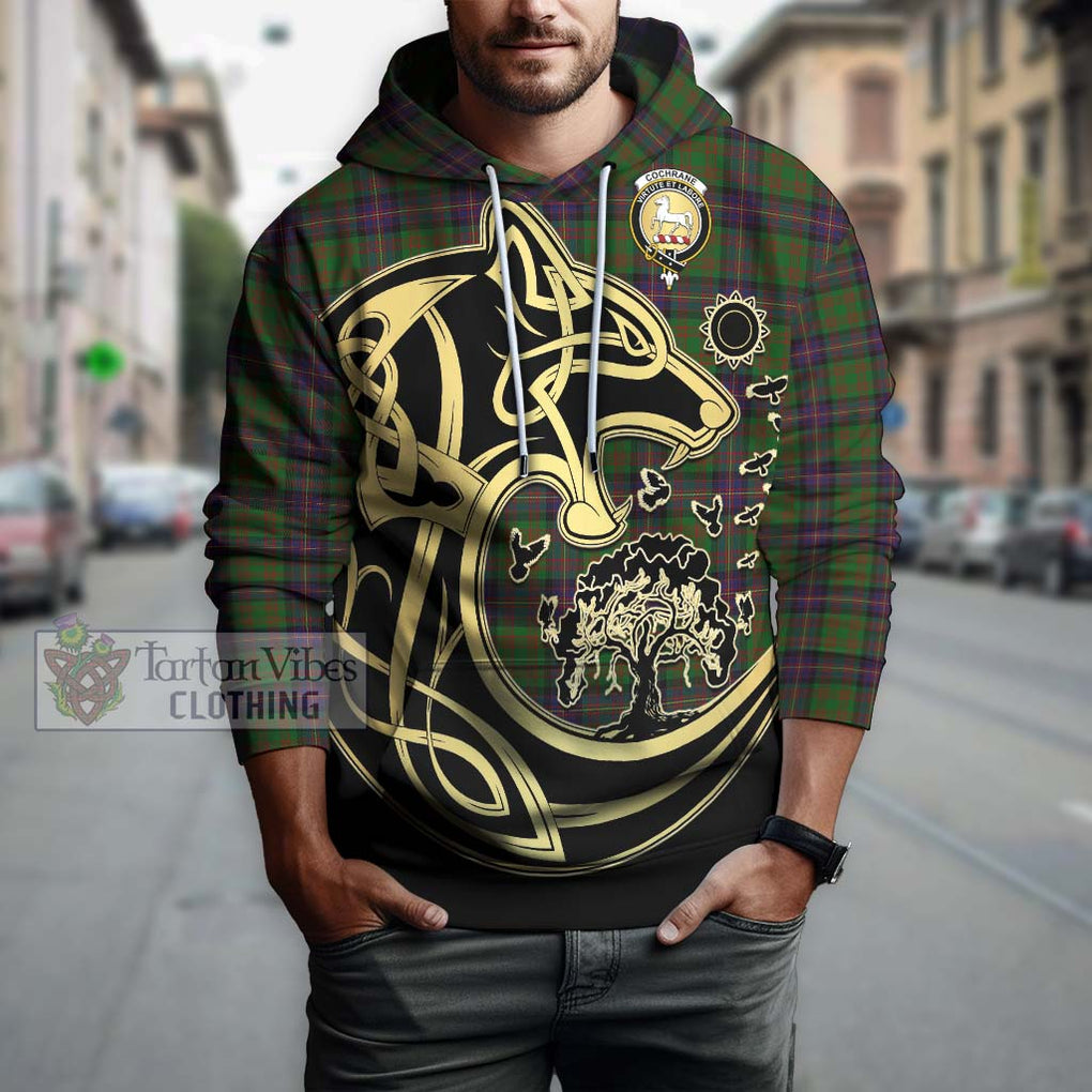 Cochrane Tartan Hoodie with Family Crest Celtic Wolf Style Zip Hoodie - Tartan Vibes Clothing