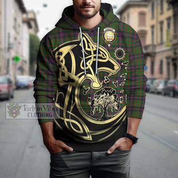 Cochrane Tartan Hoodie with Family Crest Celtic Wolf Style