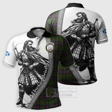 Cochrane Tartan Clan Crest Polo Shirt with Highlander Warrior Celtic Style