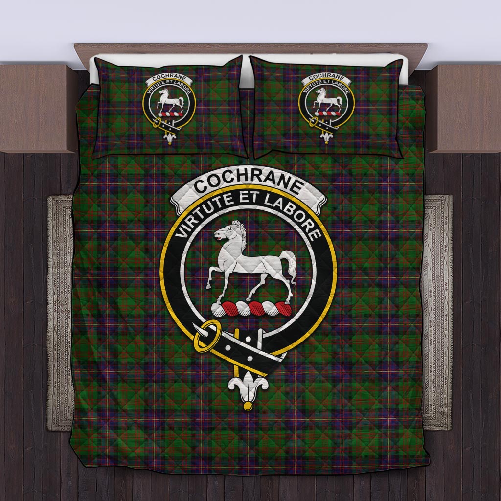 Cochrane Tartan Quilt Bed Set with Family Crest Twin - Tartan Vibes Clothing