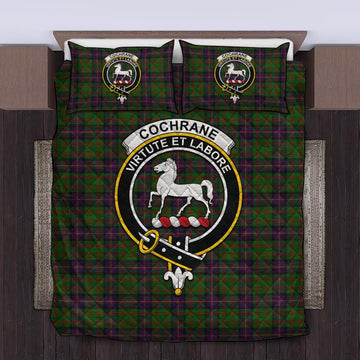 Cochrane Tartan Quilt Bed Set with Family Crest