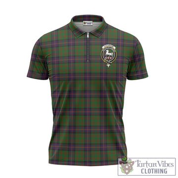 Cochrane Tartan Zipper Polo Shirt with Family Crest