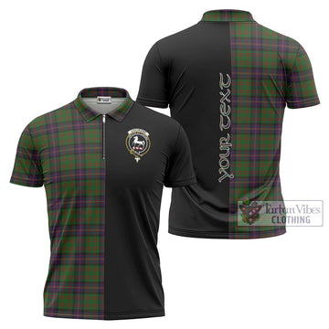 Cochrane Tartan Zipper Polo Shirt with Family Crest and Half Of Me Style