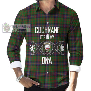 Cochrane Tartan Long Sleeve Button Shirt with Family Crest DNA In Me Style