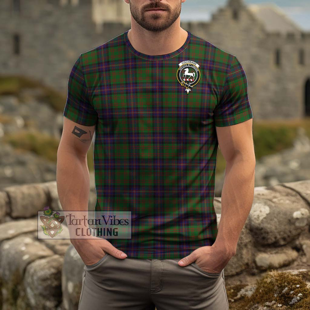 Cochrane Tartan Cotton T-Shirt with Family Crest Men's Shirt - Tartanvibesclothing Shop