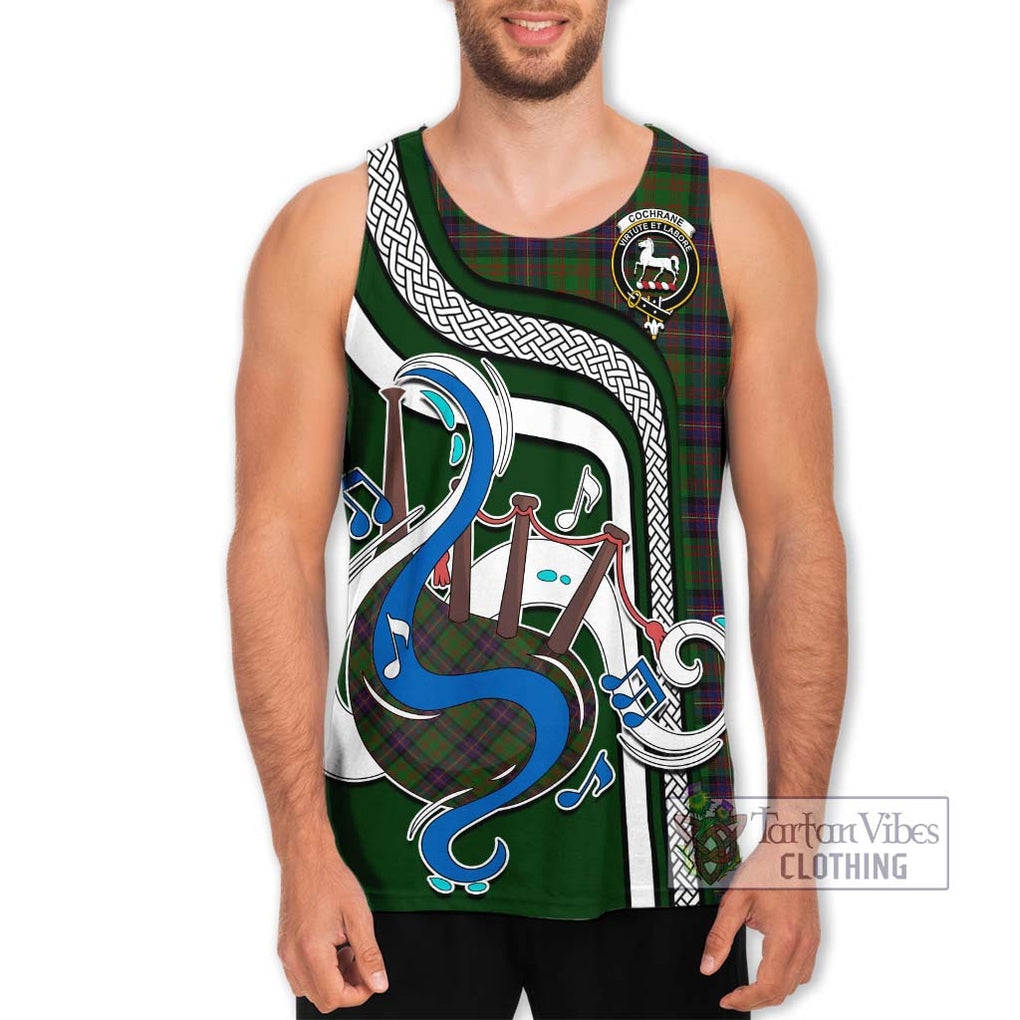 Cochrane Tartan Men's Tank Top with Epic Bagpipe Style Men - Tartanvibesclothing Shop