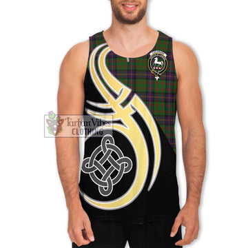 Cochrane Tartan Men's Tank Top with Family Crest and Celtic Symbol Style