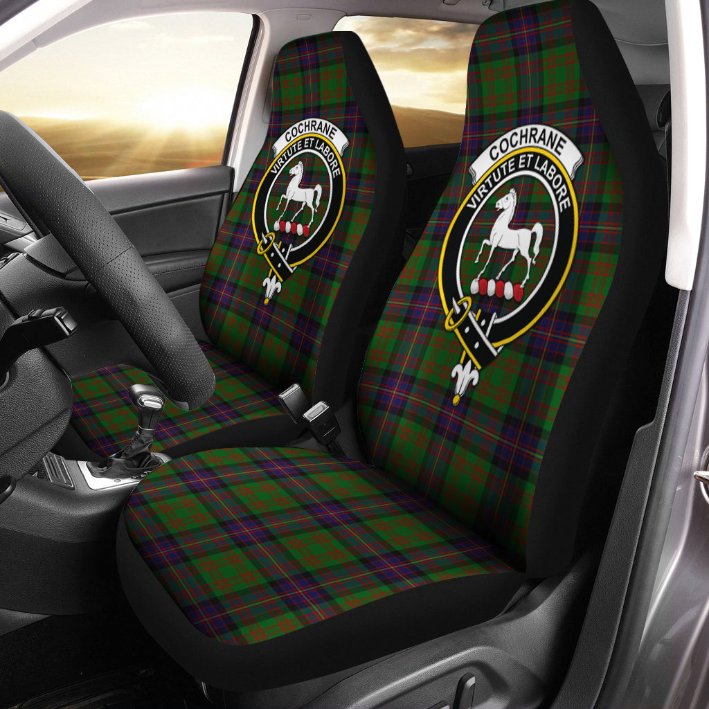 Cochrane Tartan Car Seat Cover with Family Crest One Size - Tartanvibesclothing