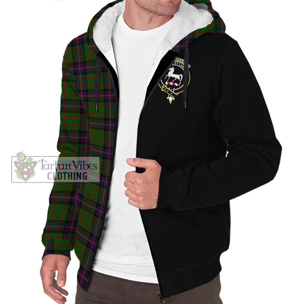 Cochrane Tartan Sherpa Hoodie with Family Crest and Half Of Me Style Unisex S - Tartanvibesclothing Shop