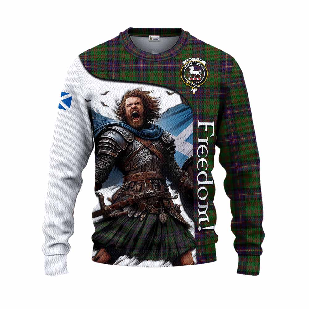 Tartan Vibes Clothing Cochrane Crest Tartan Knitted Sweater Inspired by the Freedom of Scottish Warrior