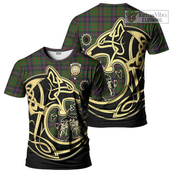 Cochrane Tartan T-Shirt with Family Crest Celtic Wolf Style